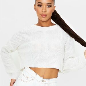 🤍CROPPED KNIT SWEATER